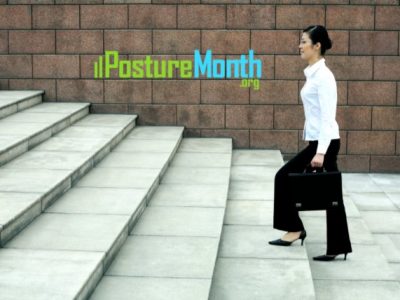 Climb stairs with good posture